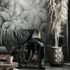 Non-Woven Wallpaper Leaves texture Silver Metallic 34514 1