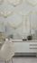 Non-woven wallpaper birds textile look beige metallic 34529 3