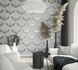Non-woven wallpaper birds grey silver metallic 34530 1