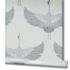 Non-woven wallpaper birds grey silver metallic 34530 4