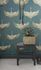 Non-woven wallpaper birds blue copper metallic 34531 2