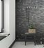 Non-woven wallpaper waves textile look black metallic 34537 2