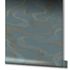Non-woven wallpaper waves textile look blue metallic 34538 3
