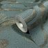 Non-woven wallpaper waves textile look blue metallic 34538 2