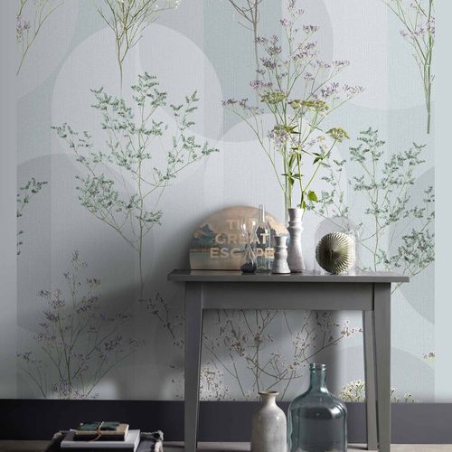 Digital print Elle Graphic Floral Flowers Blue 2268-30