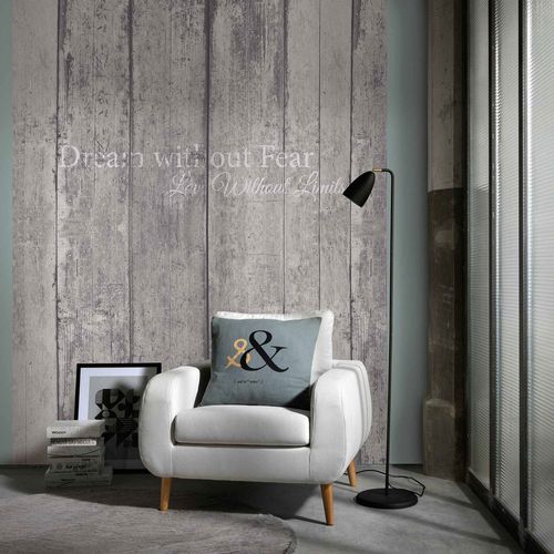 Digital print Elle wood look shabby grey 2272-10