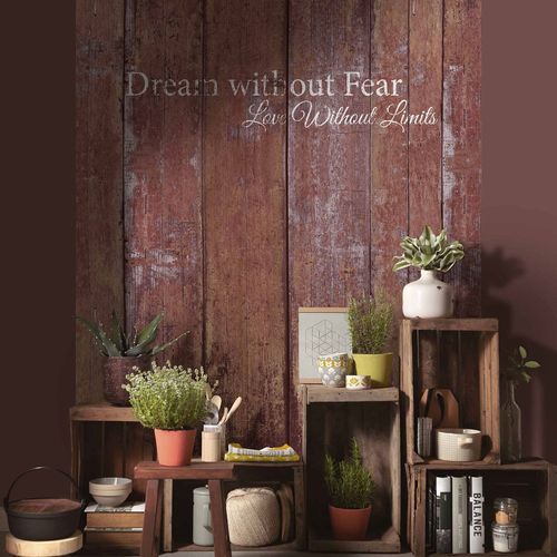 Digital print Elle wood look shabby brown 2272-20