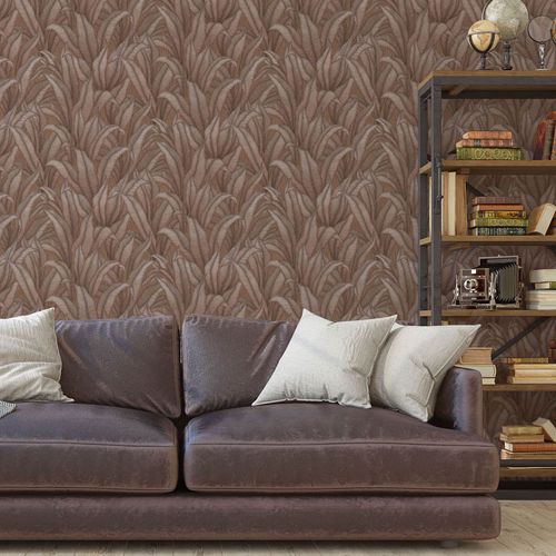 Wallpaper Guido Maria Kretschmer leaves bronze metallic