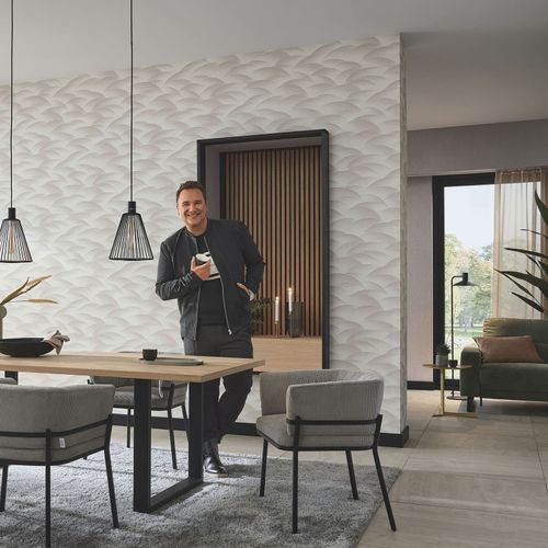 Wallpaper Guido Maria Kretschmer arches taupe sheen