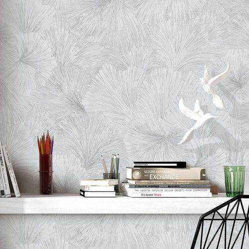 Wallpaper Guido Maria Kretschmer Floral Gray Silver