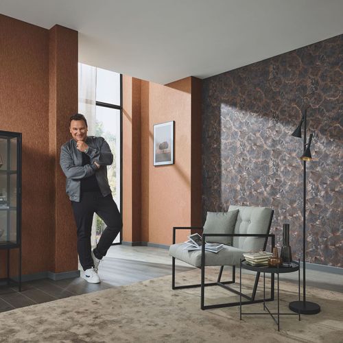 Wallpaper Guido Maria Kretschmer Floral Gray Copper