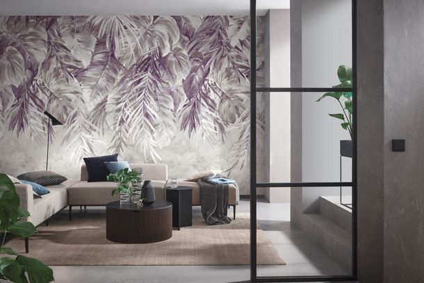 Wall mural Guido Maria Kretschmer Jungle Gray Purple