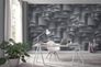 Wall mural Guido Maria Kretschmer Waves Gray Silver 2
