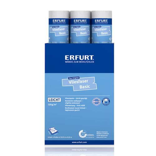 6 x Erfurt non-woven fiber Basic 101 wallpaper 31.98 m²