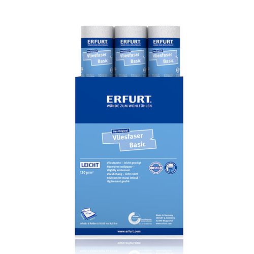 6 x Erfurt non-woven fiber Basic 102 wallpaper 31.98 m²