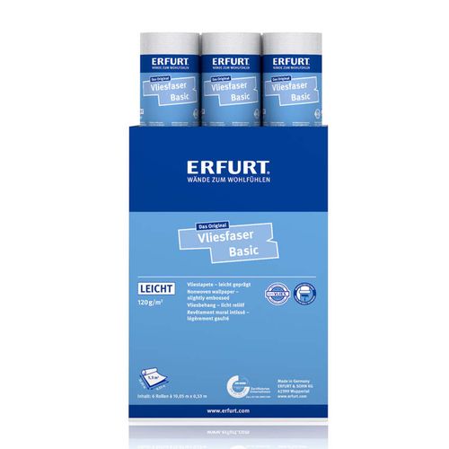 6 x Erfurt non-woven fiber Basic 104 wallpaper 31.98 m²