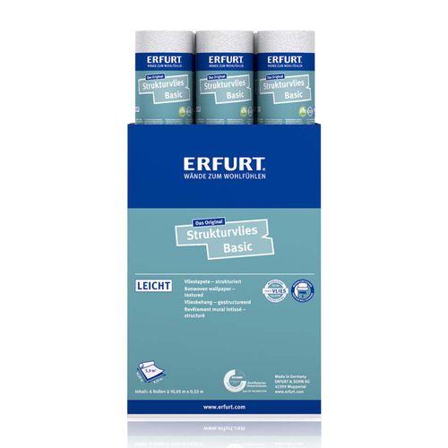 6 x Erfurt non-woven fiber Ready 302 wallpaper 31.98 m²