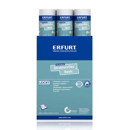 6 x Erfurt non-woven fiber Ready 303 wallpaper 31.98 m²