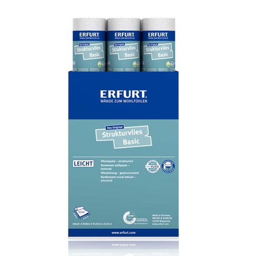6 x Erfurt non-woven fiber Basic 108 wallpaper 31.98 m²