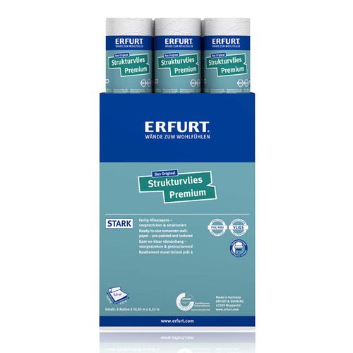 6x Erfurt textured non-woven Premium 505 wallpaper 31.98m²