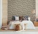 GZSZ non-woven wallpaper floral leaves beige brown 34809 1
