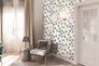 GZSZ non-woven wallpaper leaves grey black white 34810 3