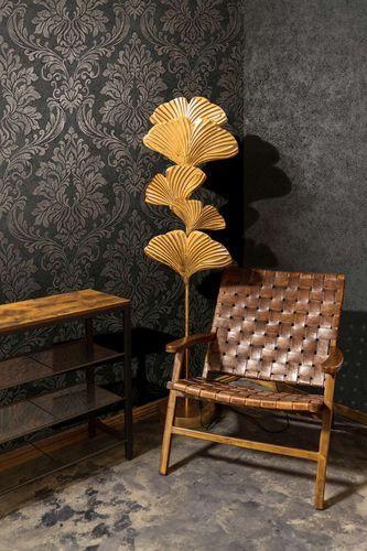 GZSZ non-woven wallpaper baroque black brown metallic