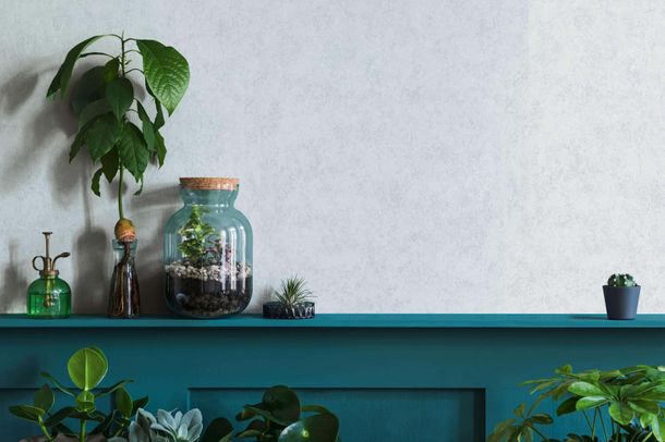 GZSZ non-woven wallpaper plaster look light grey 34824