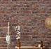 GZSZ non-woven wallpaper 3D look brick red grey 34833 1