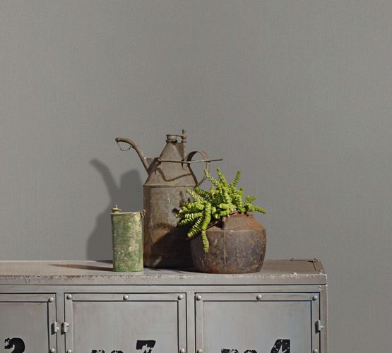 GZSZ non-woven wallpaper texture plain grey gloss 34843