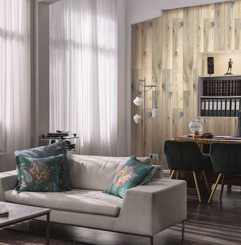 GZSZ non-woven wallpaper wood look brown grey 34863