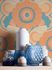 Non-woven wallpaper floral beige turquoise 39530-2 5