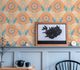 Non-woven wallpaper floral beige turquoise 39530-2 1