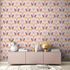Non-woven wallpaper floral abstract orange purple 39530-3 6