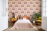 Non-woven wallpaper floral abstract orange purple 39530-3 1