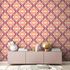 Non-woven wallpaper graphic diamonds orange pink 39531-1 1