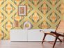 Non-woven wallpaper graphic orange green 39531-2 8