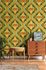 Non-woven wallpaper graphic orange green 39531-2 7
