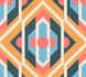Non-woven wallpaper graphic diamonds orange blue 39531-4 2