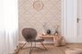 Non-woven wallpaper diamonds beige pink white 39531-5 1