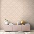Non-woven wallpaper diamonds beige pink white 39531-5 6