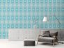 Non-woven wallpaper art deco turquoise white 39532-1 7