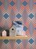 Non-woven wallpaper art deco blue red apricot 39532-2 1