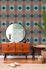 Non-woven wallpaper art deco blue red apricot 39532-2 6