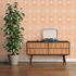 Non-woven wallpaper graphic art deco beige orange 39532-3 6