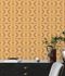 Non-woven wallpaper tiles retro brown orange 39533-4 5