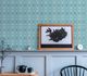 Non-woven wallpaper oval graphic turquoise white 39534-2 6