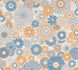 Non-woven wallpaper flowers retro blue orange 39535-2 2