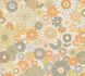 Non-woven wallpaper flowers retro yellow orange 39535-3 2