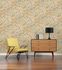 Non-woven wallpaper flowers retro yellow orange 39535-3 1